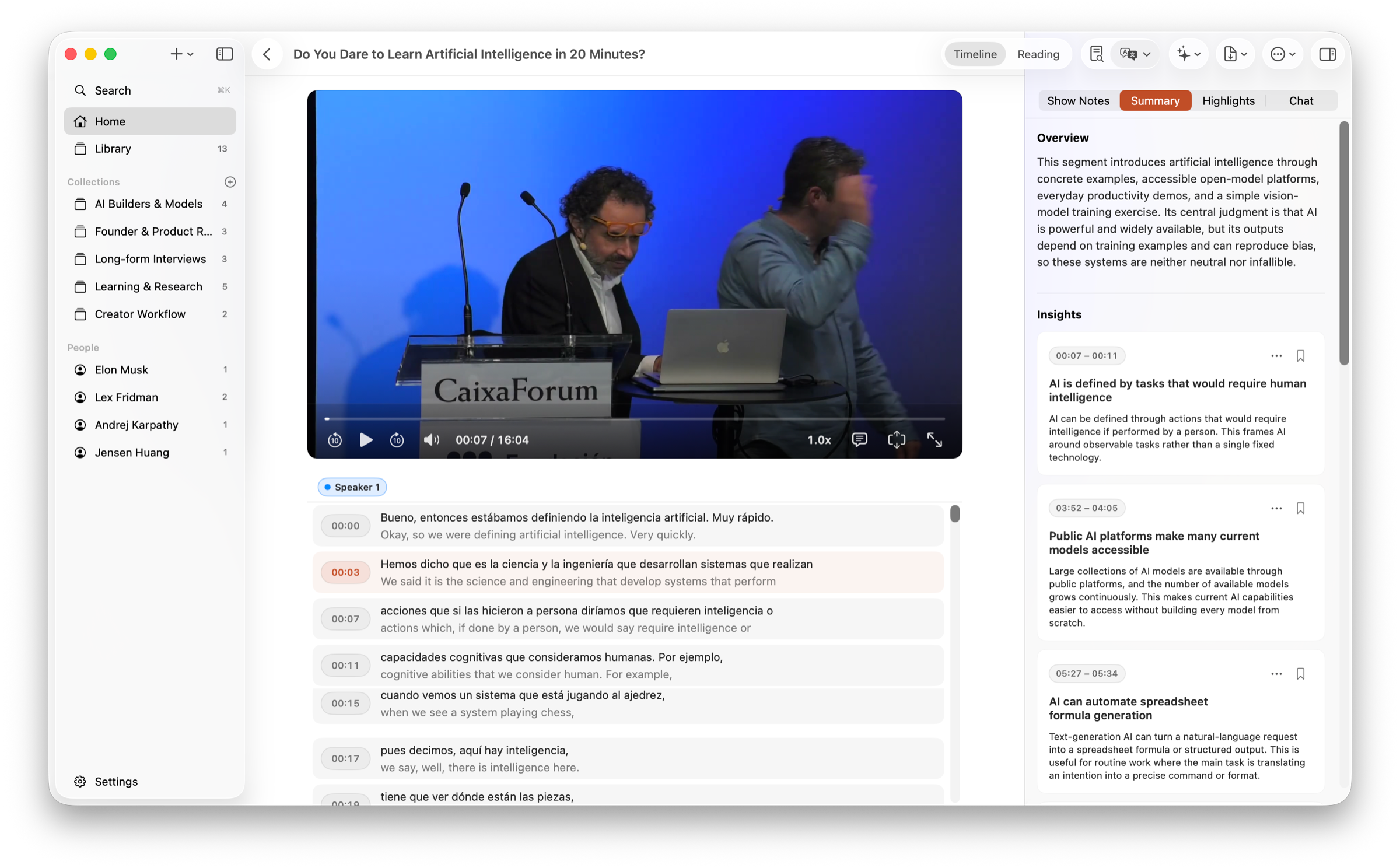 Understand foreign videos and podcasts